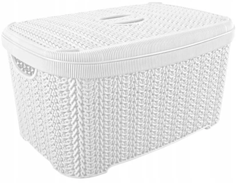 KNIT krepšelis su dangteliu, 12 l