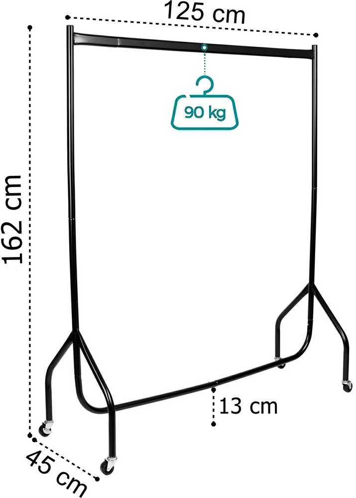 KOJO stovima pakaba ant ratukų, juoda