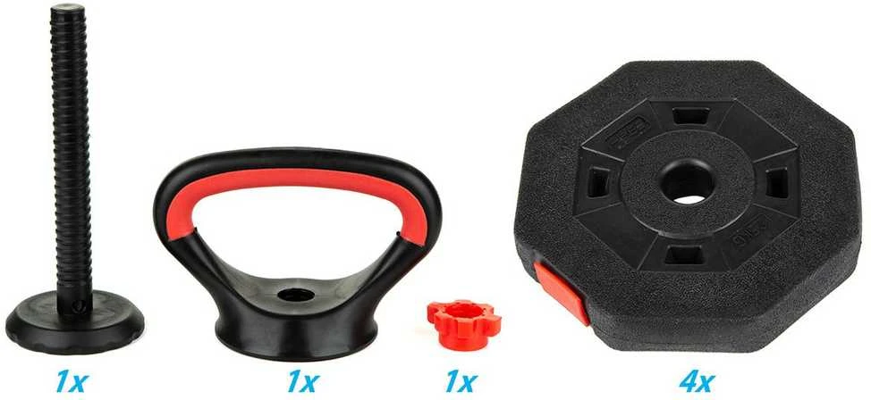 KOMPOZICINIS hantelis KETTLEBELL 10 KG (4X2.5KG) EB FIT