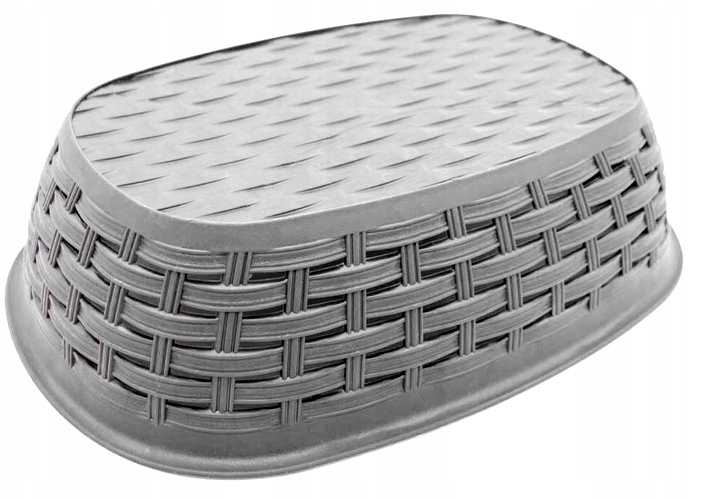 Krepšelis 2 lt RATTAN - pilkas 255x170x73 mm
