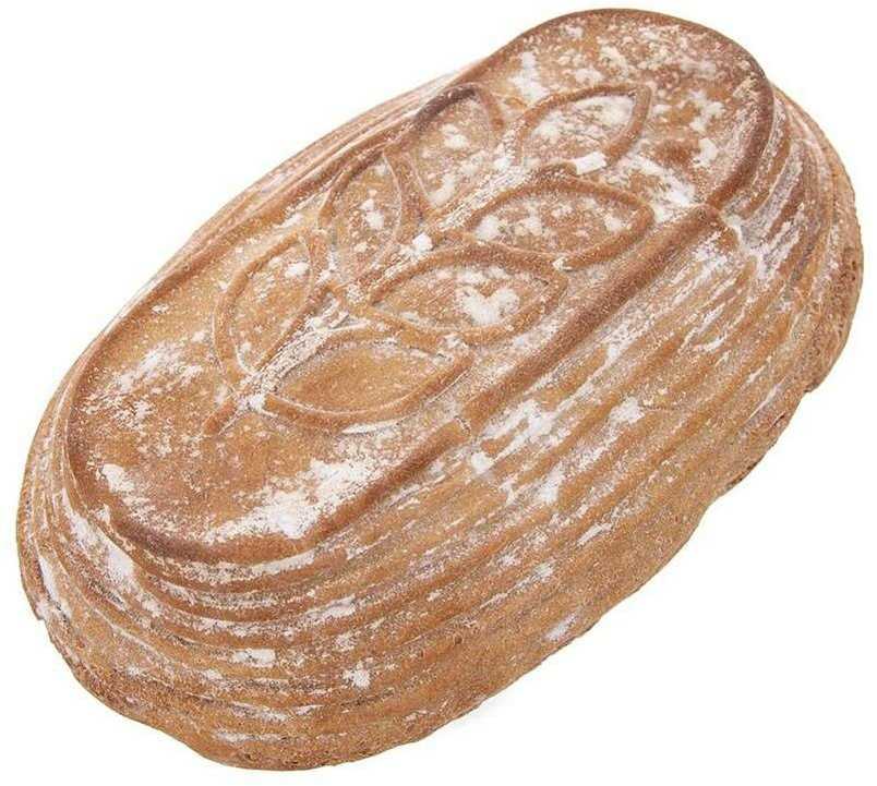 Krepšelis iš rotango duonai kildinanti duonos tešlai 1kg 26x13x9 cm ausis
