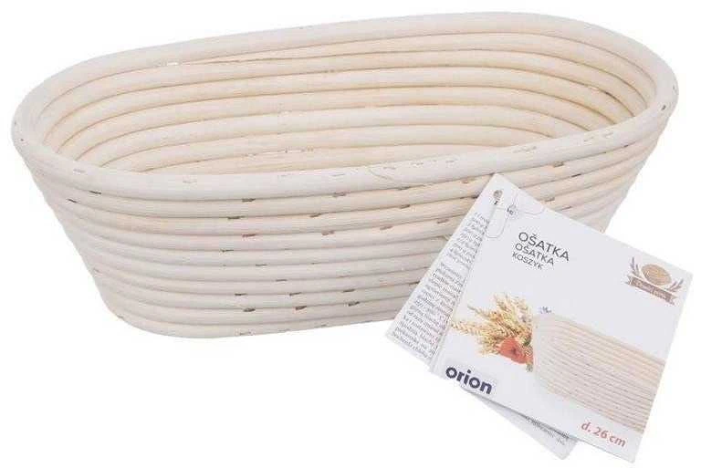 Krepšelis iš rotango duonai kildinanti duonos tešlai 1,5kg 32x15x9 cm