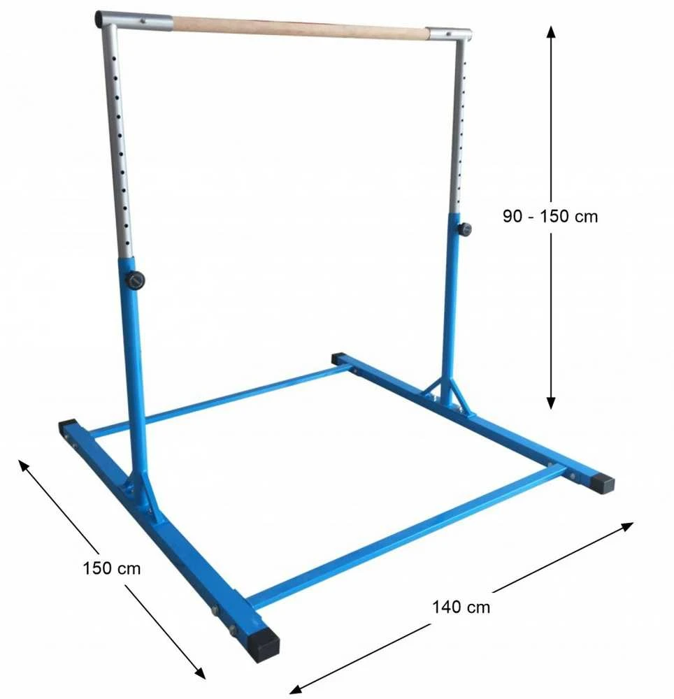 Laisvai stovinti gimnastikos juosta 150 cm mėlyna