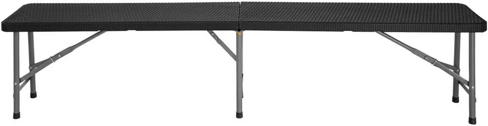 Maitinimo suoliukas sulankstytas į lagaminą 180 cm RATTAN, juodas