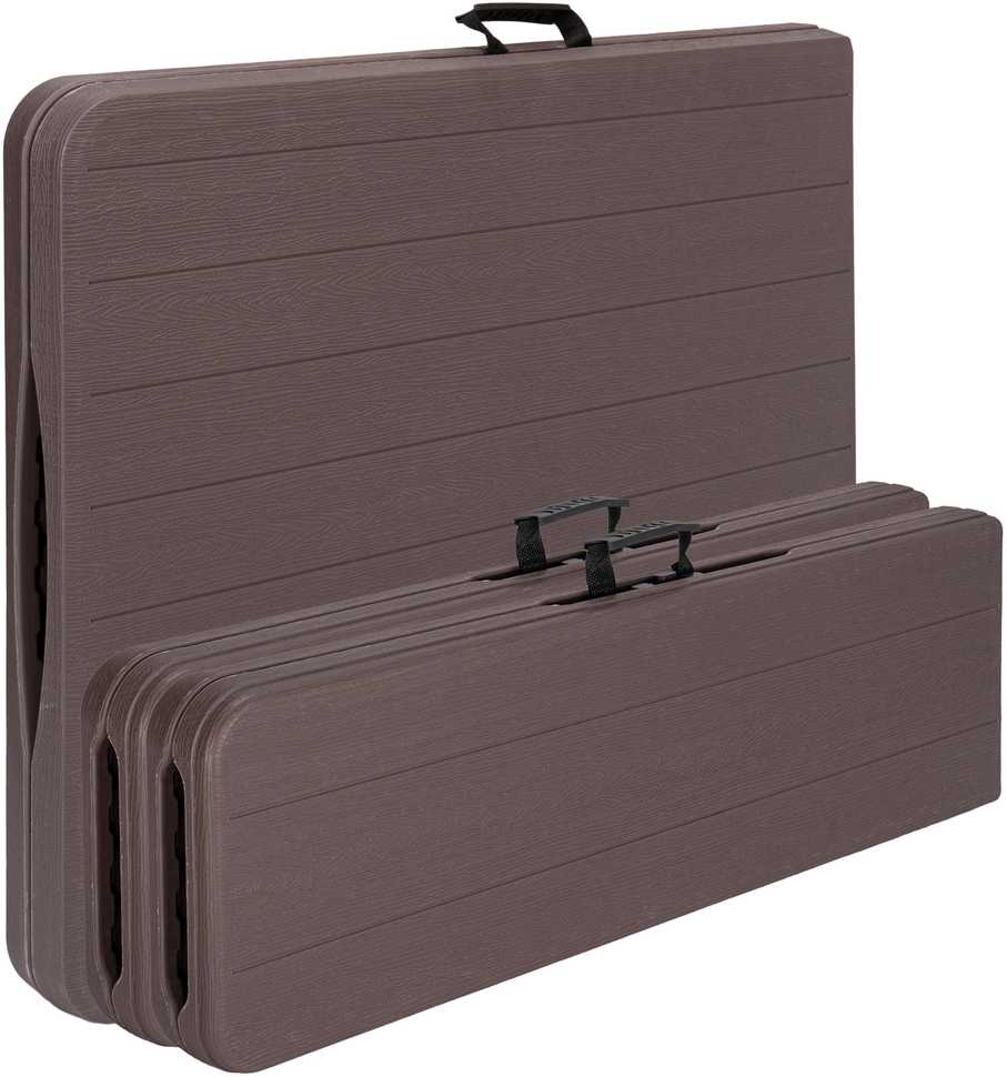 Lauko baldų komplektas Woodland Brown maitinimo komplekto stalas + 2 suolai