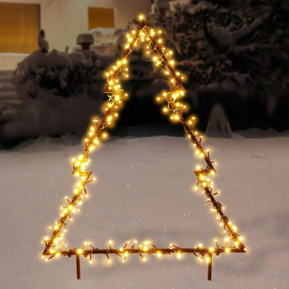 Lauko metalinė eglutė, 300 LED, 125 cm