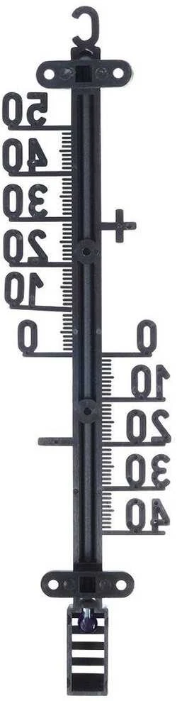 Lauko termometras juodas 25 cm