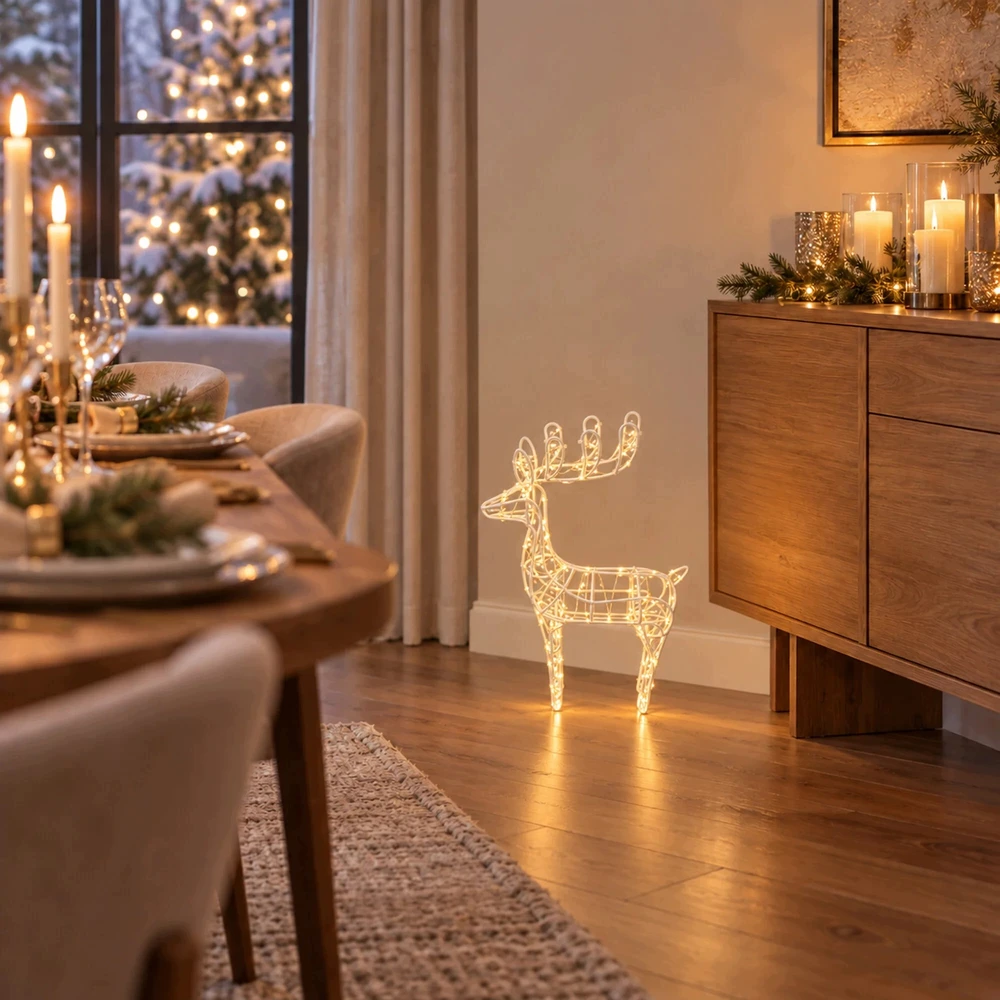 LED lauko šviečiantys elniai namų sodui - Rudolf