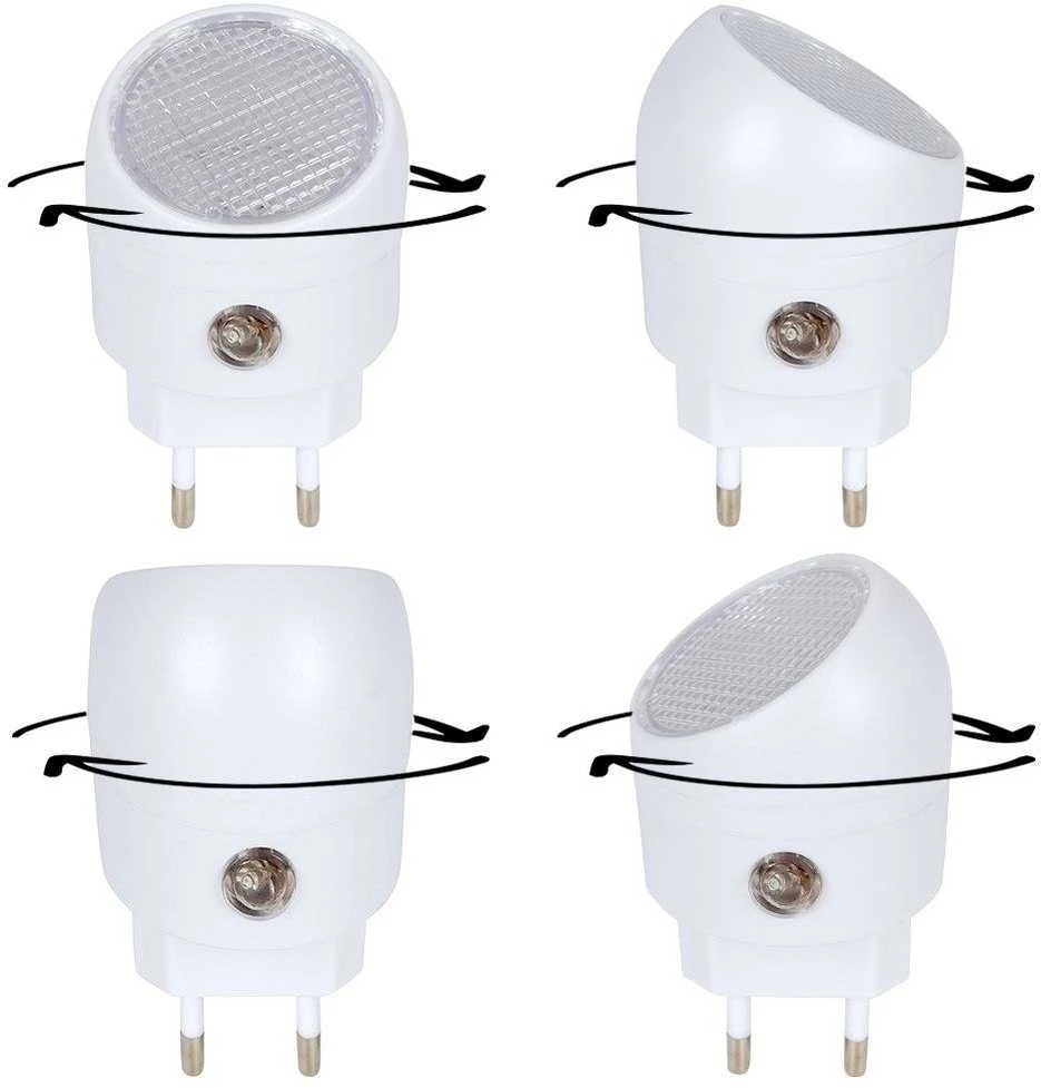 LED naktinė lempa su prieblandos jutikliu kontaktui, balta