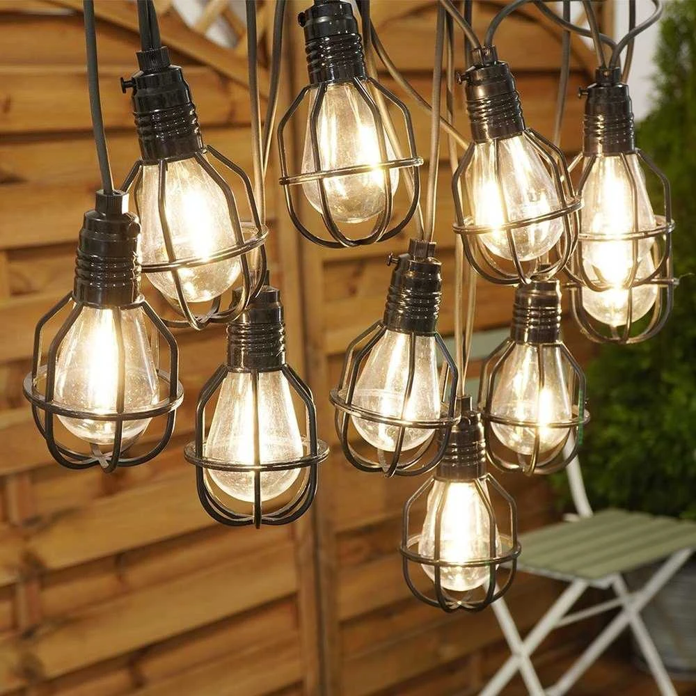 LED sodo girlianda 10 vnt 7,5 m