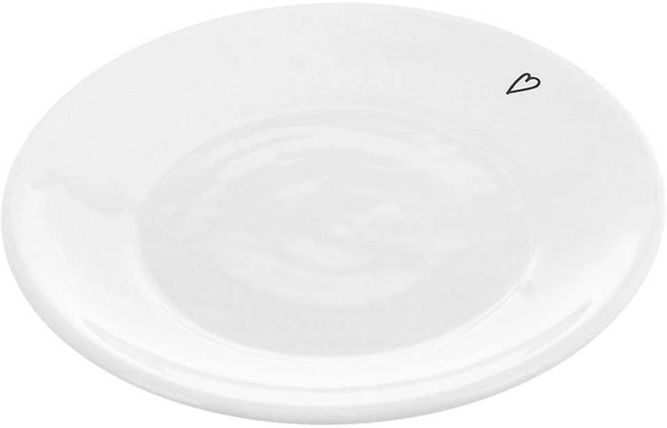 Lėkštė / lėkštė maža keraminė balta ŠIRDYS 12 cm