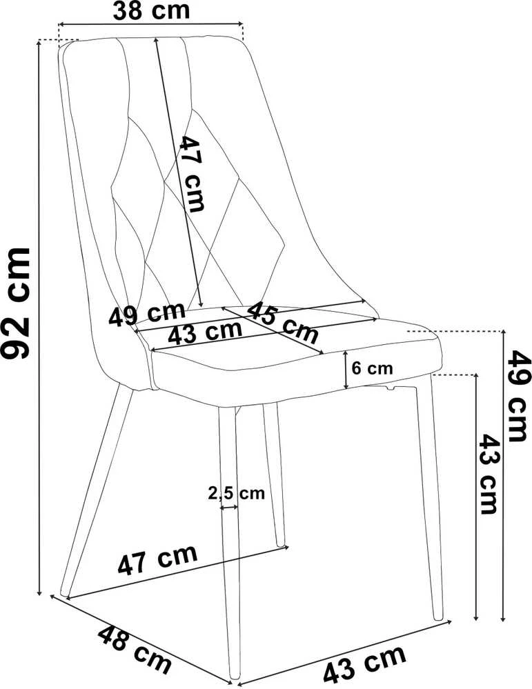 LINCOLN VELVET kėdė aptraukta smėlio spalvos aksomu