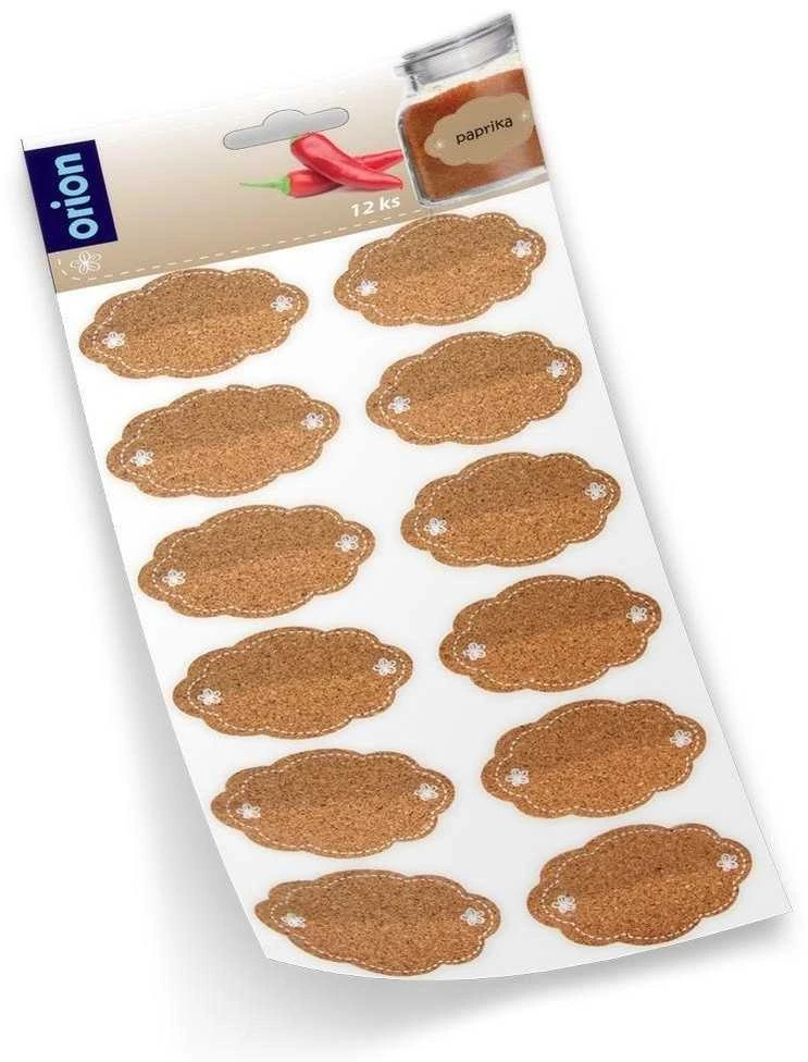 Lipnios etiketės stiklainiams, lipdukai konservams, 12 vnt