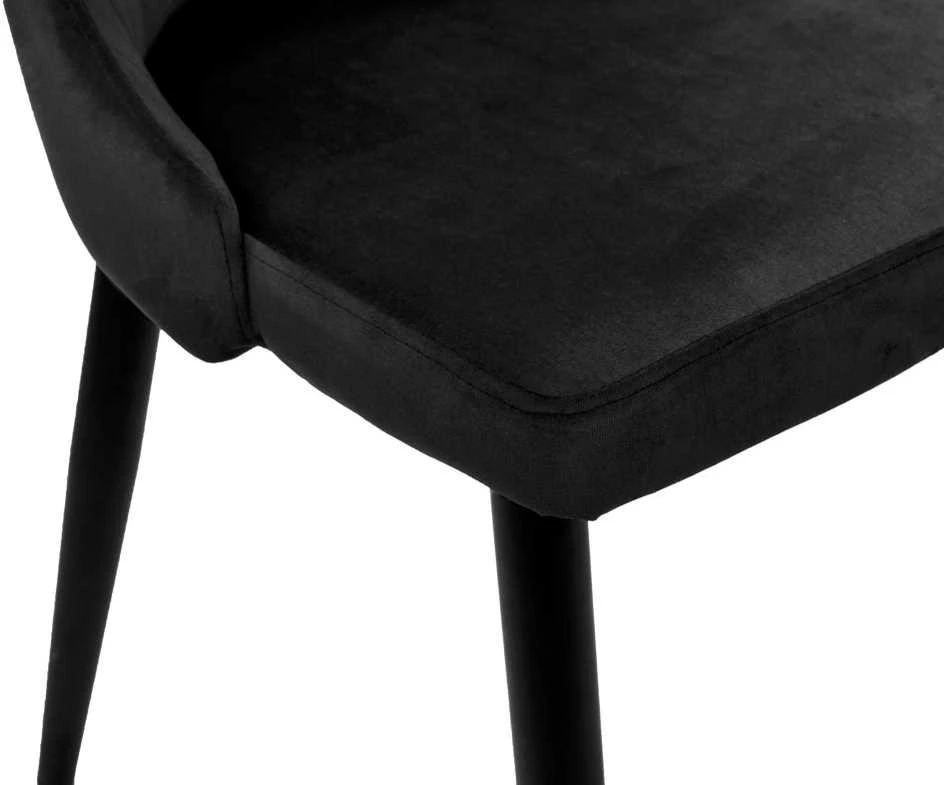 LORIENT VELVET juodo aksomo kėdė
