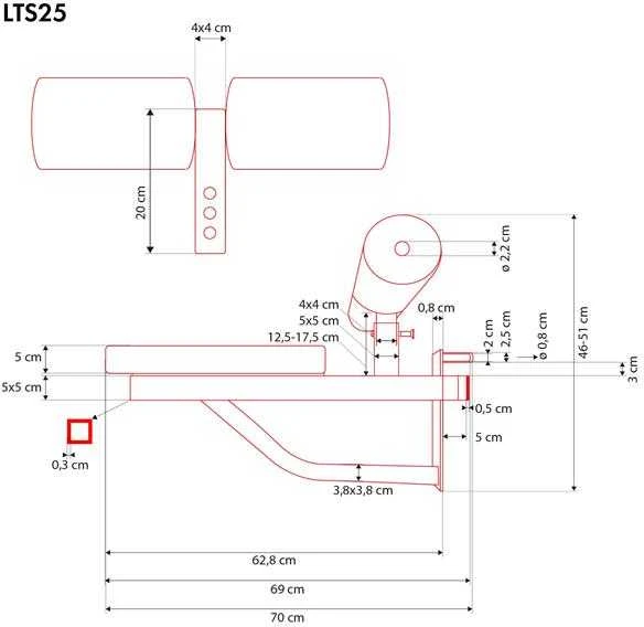 LTS25 MOKYMO SĖDYNĖ SU AUKŠTA UŽRAKTA LAT SEAT HMS