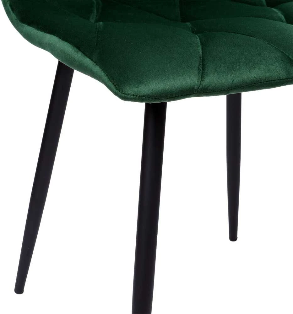 Madison Velvet minkšta aksominė kėdė, tamsiai žalia