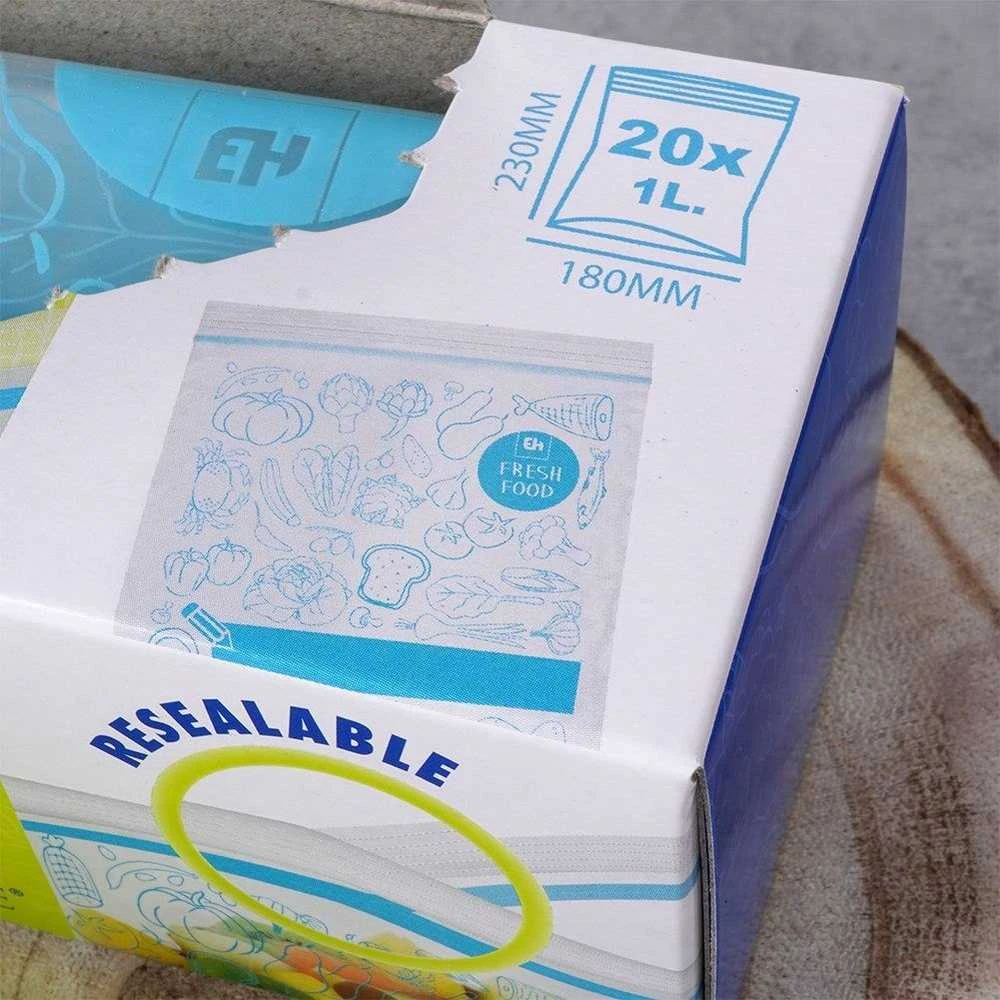 Maišeliai, maišeliai, virveliniai maišeliai maistui laikyti 20 x 1 l