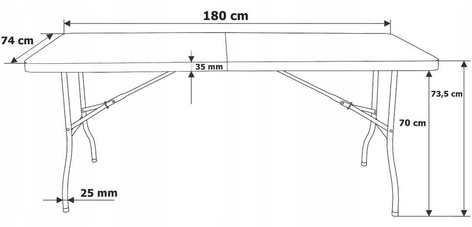 Lauko baldų komplektas Maitinimo komplektas FETA Juodas 180 cm + 6 BASICO kėdės