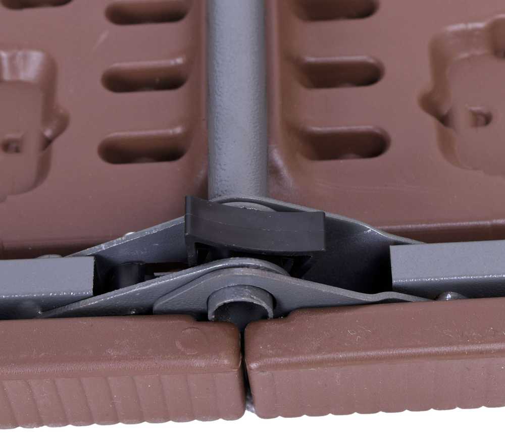 Lauko baldų komplektas Maitinimo komplektas Rotango rudas stalas 180 cm + 2 suolai