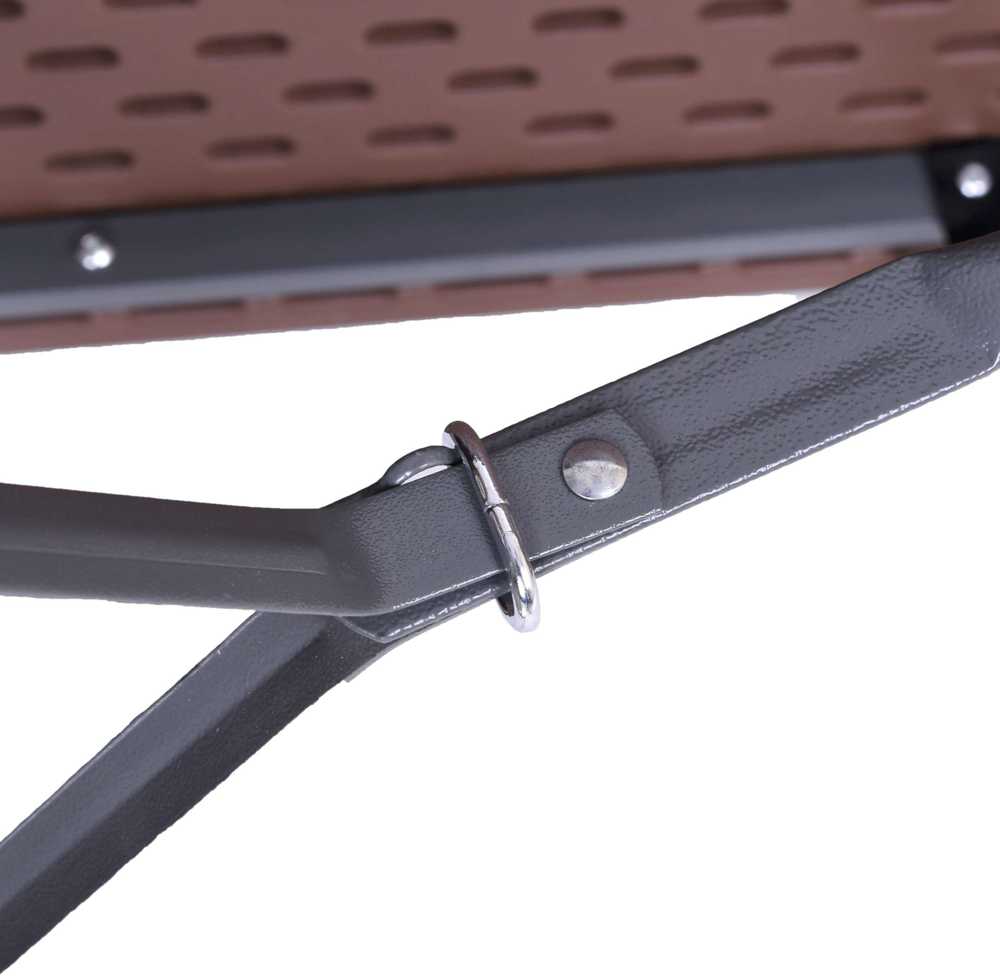 Lauko baldų komplektas Maitinimo komplektas Rotango rudas stalas 180 cm + 2 suolai