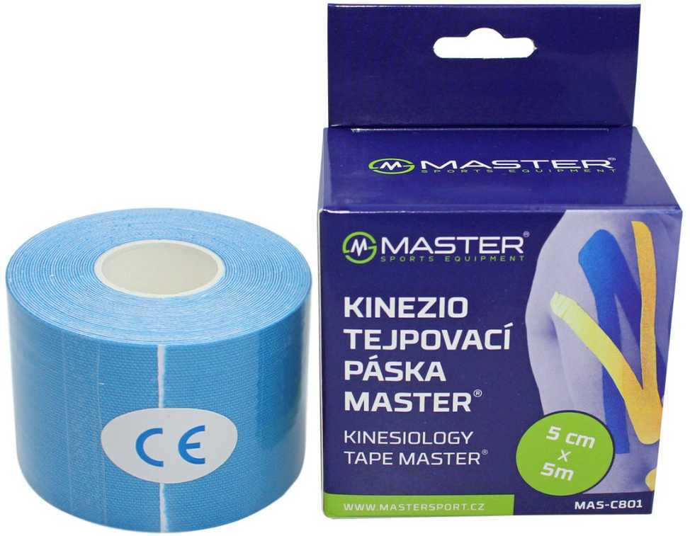 MASTER Kineziologijos juosta 5 cm x 5 m Mėlyna