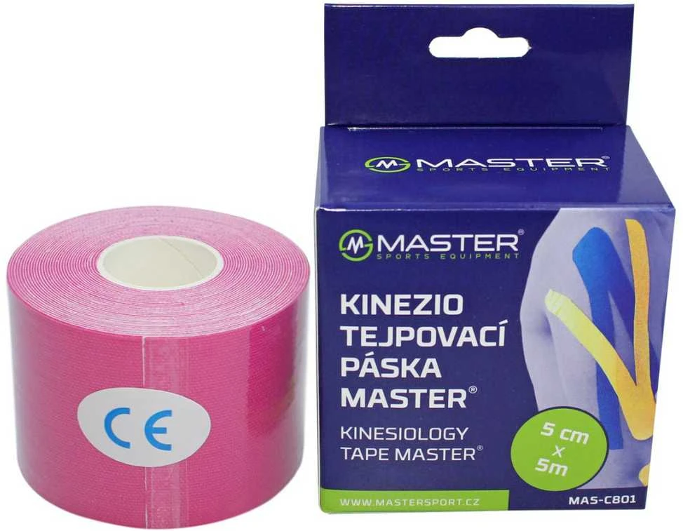 MASTER Kineziologijos juosta 5 cm x 5 m Rožinė