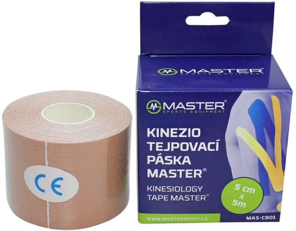 MASTER Kineziologijos juosta 5 cm x 5 m Ruda