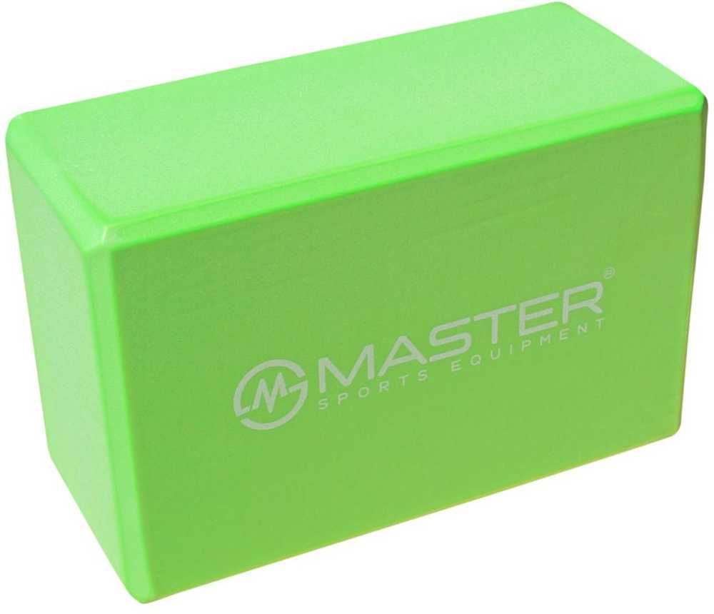 MASTER Žalias Yoga Block Cube 23 x 15 x 10 cm
