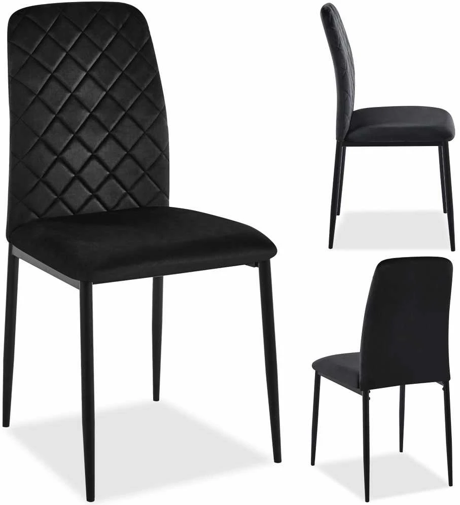 MAVERIK VELVET kėdė, juoda