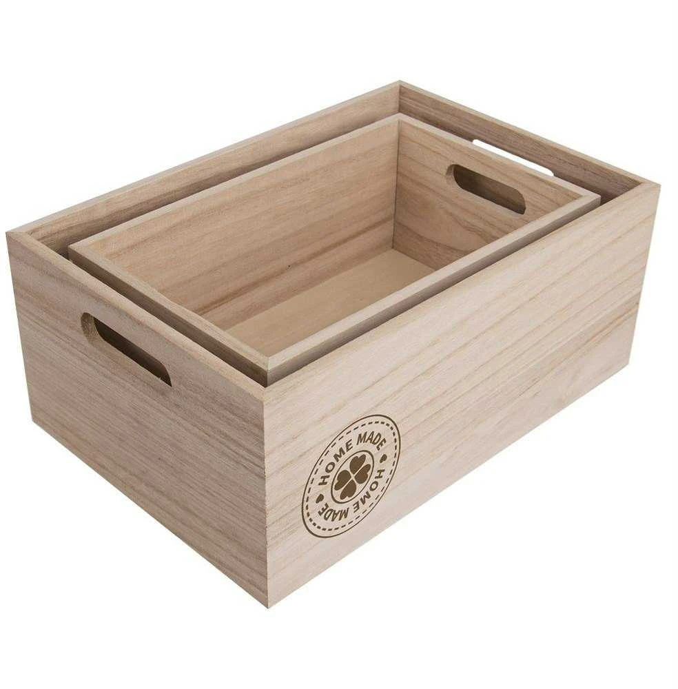 Medinė dėžė/konteineris daržovėms ir vaisiams laikyti 31X21X13 cm NAMŲ PAGAMINTA