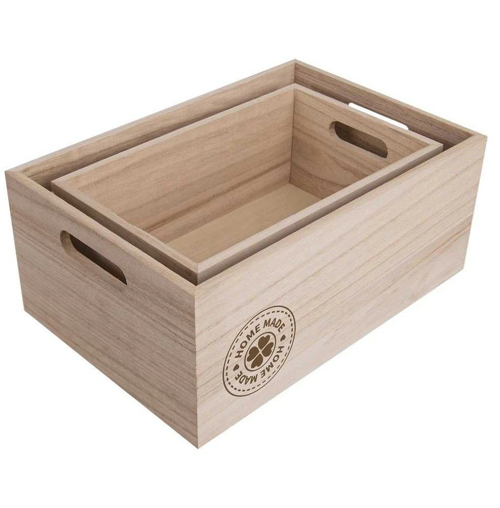 Medinė dėžė/konteineris daržovėms ir vaisiams laikyti 26x16x11 cm NAMŲ PAGAMINTA