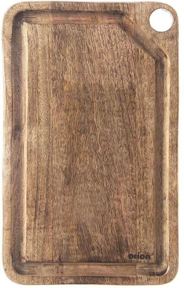 Medinė pjaustymo lenta Didelė stačiakampė solidi ORION 39,5 x 23 cm