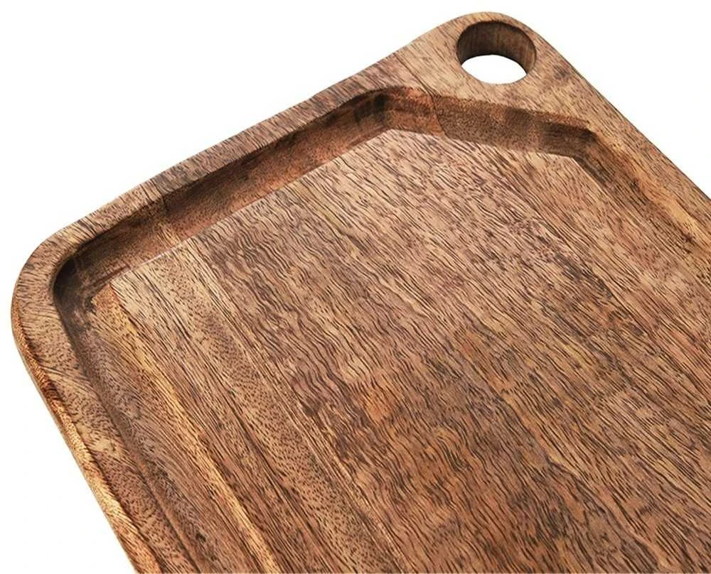 Medinė pjaustymo lenta Didelė stačiakampė solidi ORION 39,5 x 23 cm
