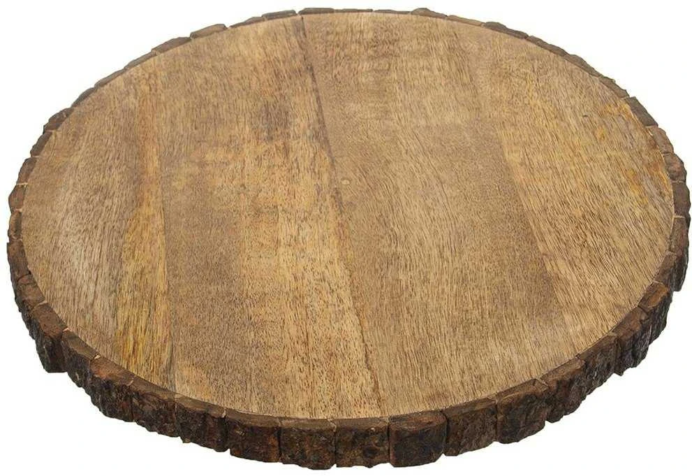 Medinis padėkliukas, stovas, medinis diskas, serviravimo lenta, medžio gabalas, 39 cm