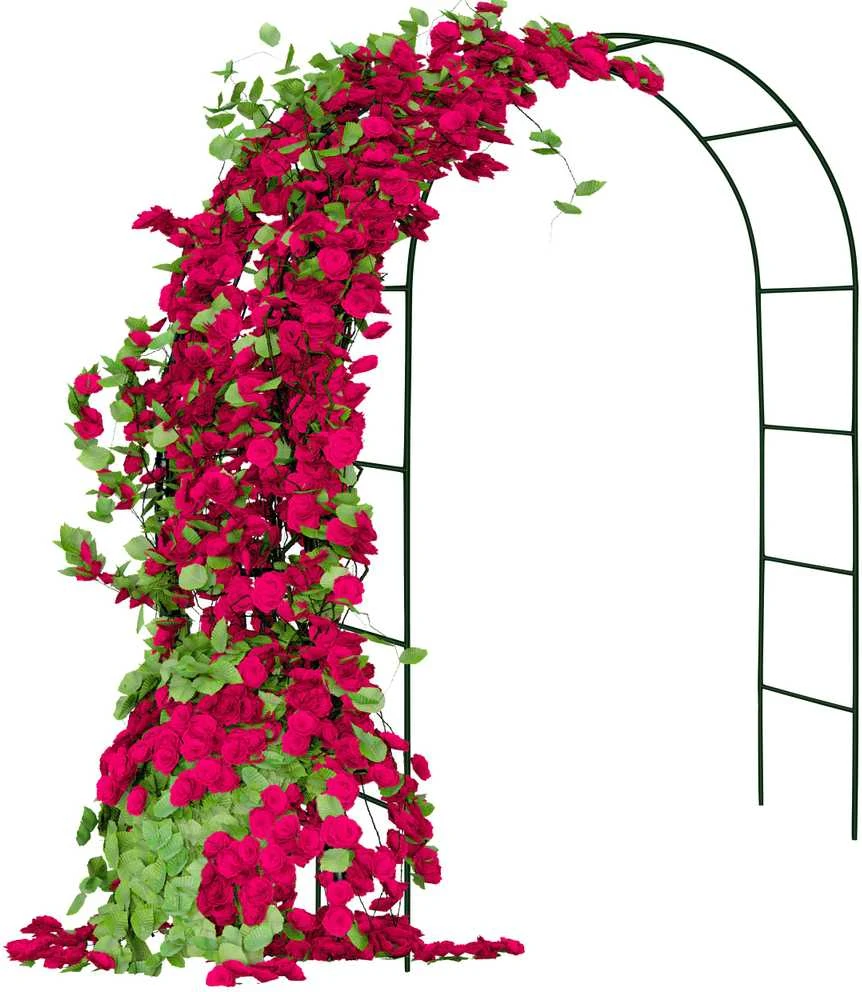 Metalinė arkinė pavėsinė, juoda, 240 cm