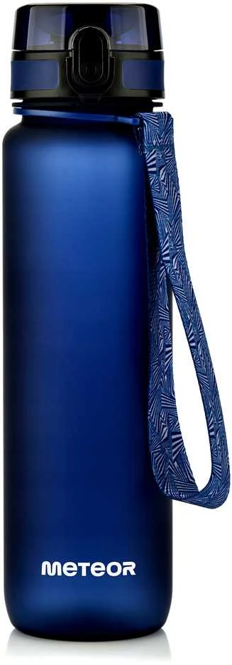 Gertuvė Meteor 1000 ml tamsiai mėlynos spalvos sportinis buteliukas