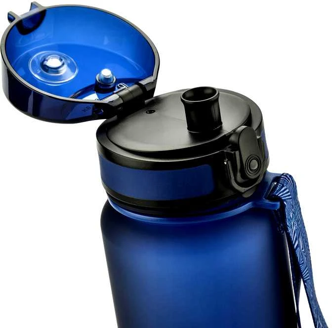 Gertuvė Meteor 1000 ml tamsiai mėlynos spalvos sportinis buteliukas