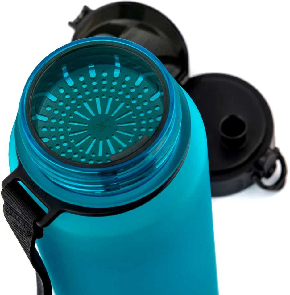 Gertuvė „Meteor“ 1000 ml turkio spalvos sportinis butelis