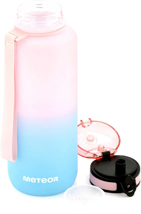 Gertuvė Meteor 1500 ml rožinis/mėlynas sportinis buteliukas