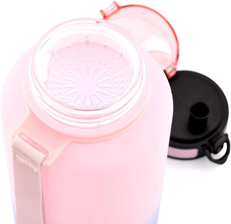 Gertuvė Meteor 1500 ml rožinis/mėlynas sportinis buteliukas