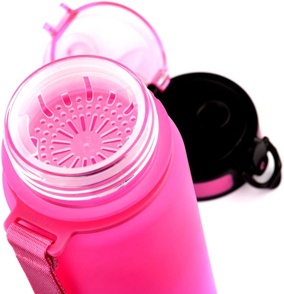 Gertuvė „Meteor“ 500 ml rožinės/violetinės spalvos sportinis butelis