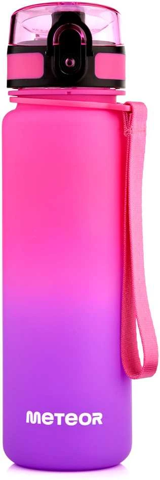 Gertuvė „Meteor“ 500 ml rožinės/violetinės spalvos sportinis butelis