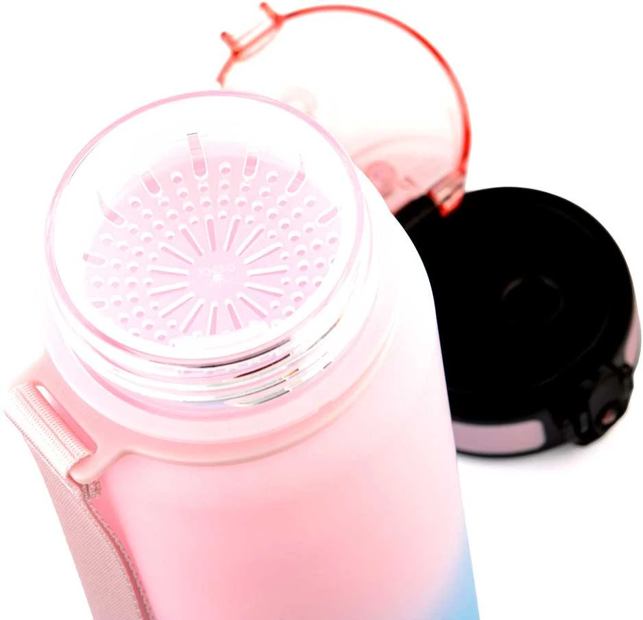 Gertuvė „Meteor“ 800 ml rožinės/mėlynos spalvos sportinis butelis