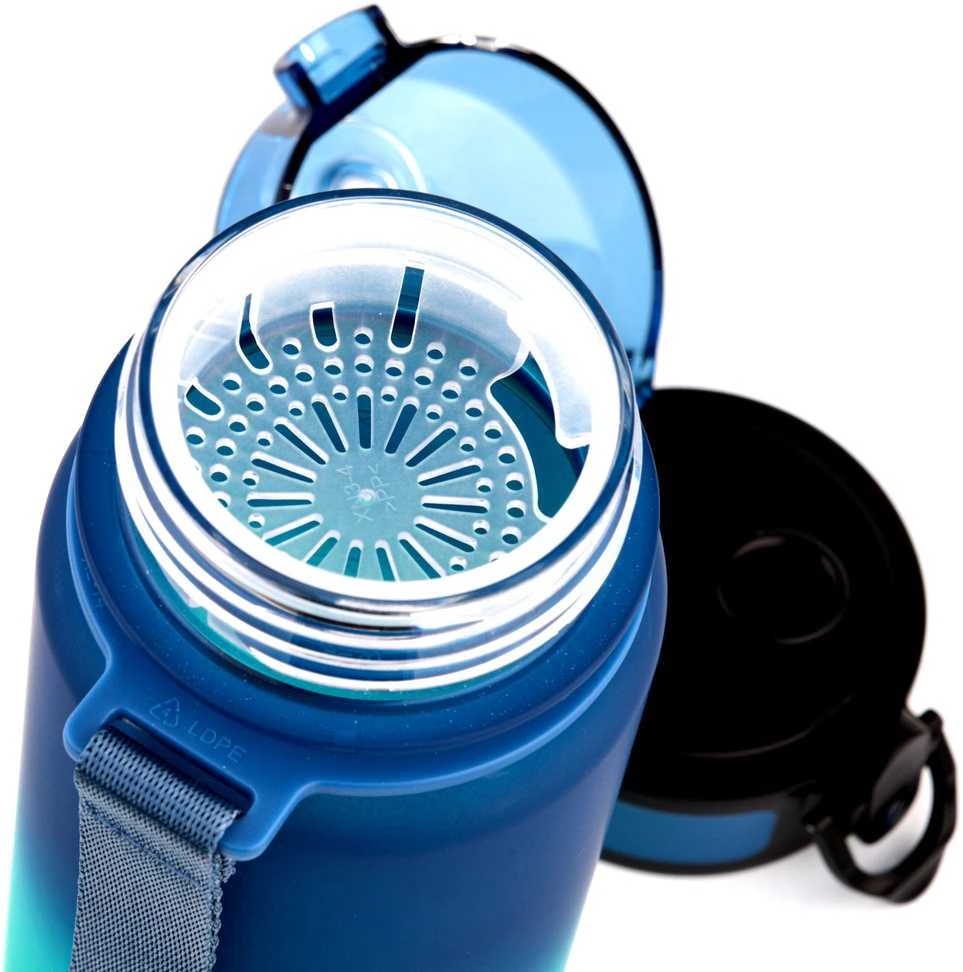Gertuvė „Meteor“ sportinis butelis, 350 ml, mėlyna/turkio spalvos