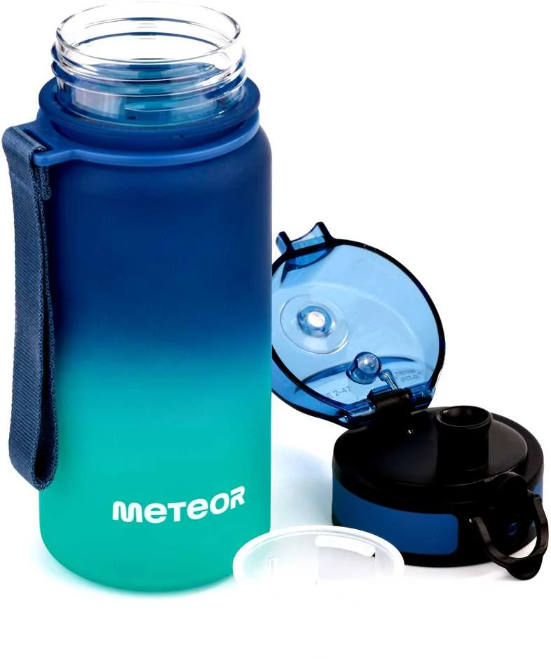Gertuvė „Meteor“ sportinis butelis, 350 ml, mėlyna/turkio spalvos