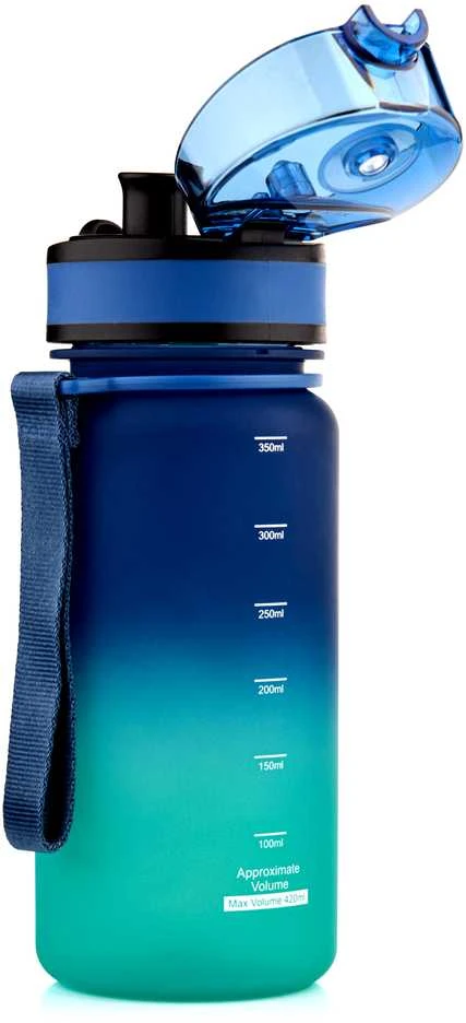 Gertuvė „Meteor“ sportinis butelis, 350 ml, mėlyna/turkio spalvos