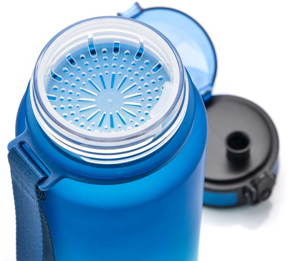 Gertuvė Meteor sportinis buteliukas 1000 ml mėlynos/turkio spalvos