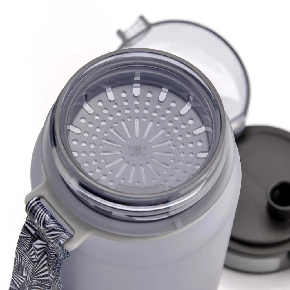Gertuvė Meteor sportinis buteliukas 1000 ml pilkos spalvos