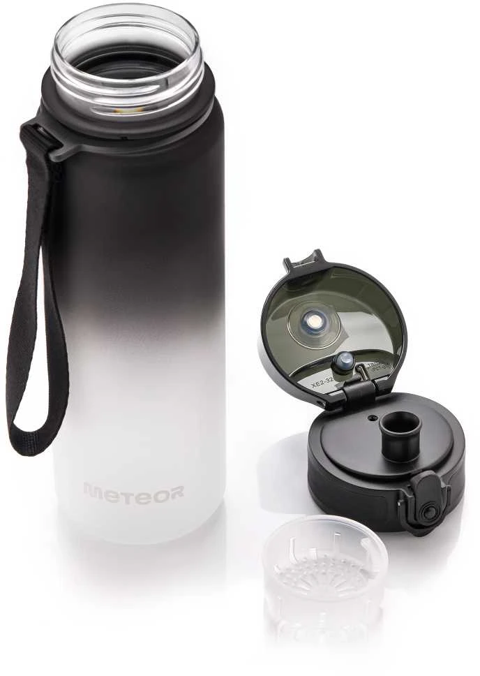 Gertuvė Meteor sportinis buteliukas 500 ml juoda/balta