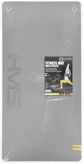 MFK07 ŠVIESI PILKA Juodas KLUBINIS FITNESO KILIMAS SU AKULUMIS 120*60CM EVA 15MM HMS PREMIUM